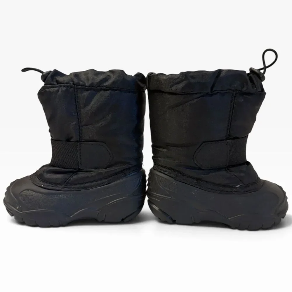 Kamik Toddler Snow Boots Black Insulated Winter Kids Size 5 Strap Toggle